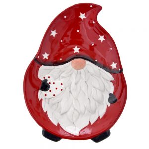 Christmas Κεραμική Πιατέλα Νάνος 23x17εκ.