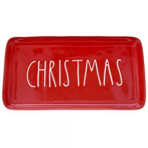 Christmas Κεραμική Πιατέλα 23x12,5εκ.