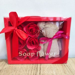 Σετ Soap Roses κ Πετσέτα Κόκκινο
