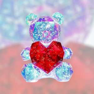 Led Teddy-Bear με Καρδιά 20εκ.