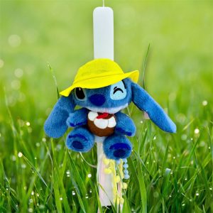 Λαμπάδα Stitch με Λούτρινο μπρελόκ με Καπέλο
