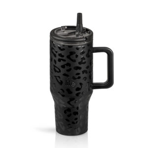 Leopard Black 900ml (2Handles Lid)
