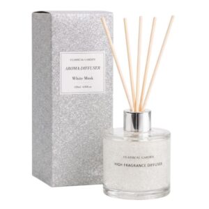Ασημί Diffuser με Glitter 120ml White Musk